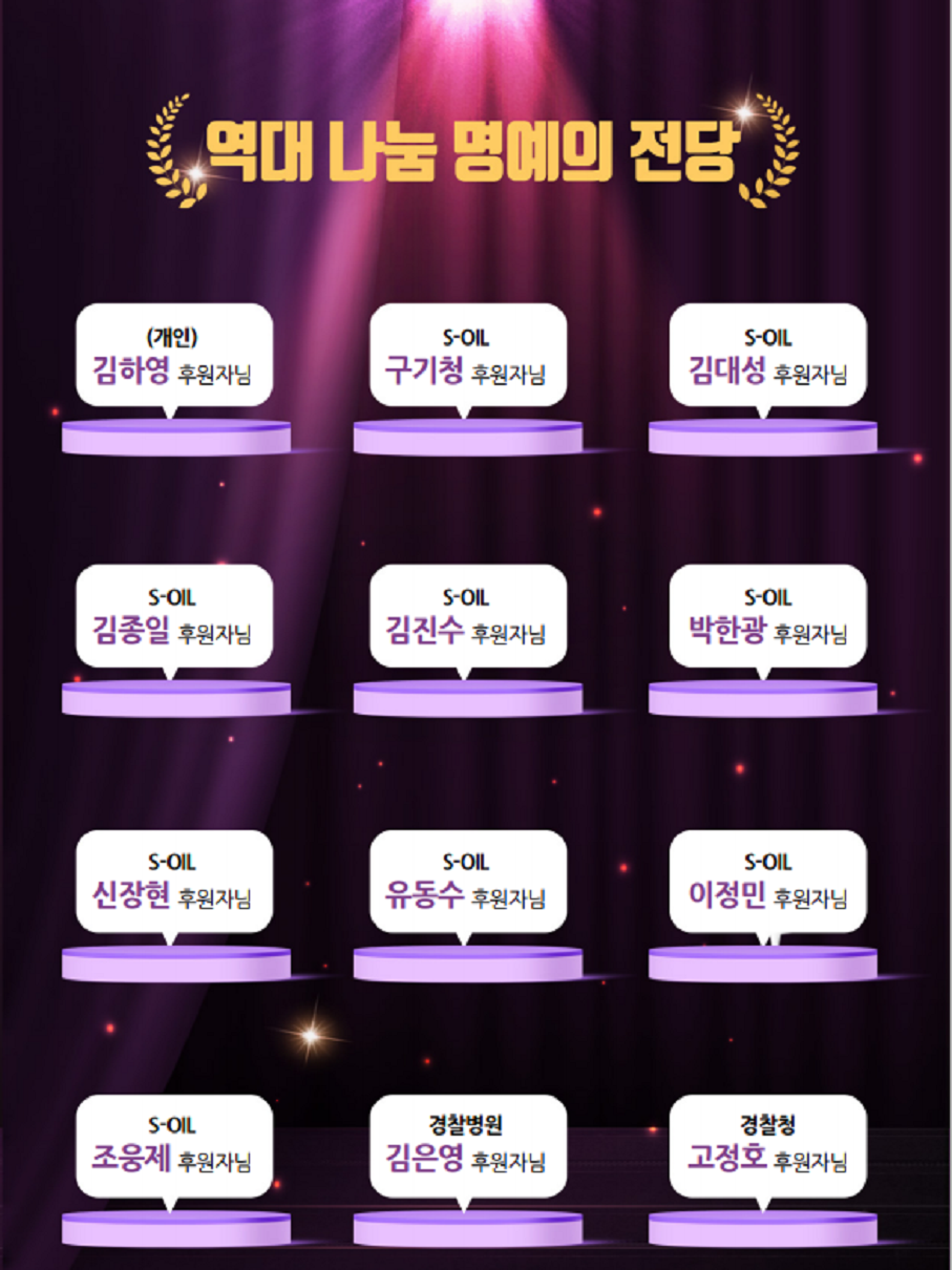 사랑나눔실천 명예의 전당 등급조회하기